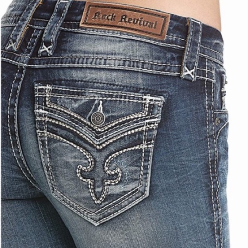 🆕 RARE Rock Revival SZ.25 Daray Stretchy SkinnyJeans NWT Pristine New Condition - Picture 4 of 15